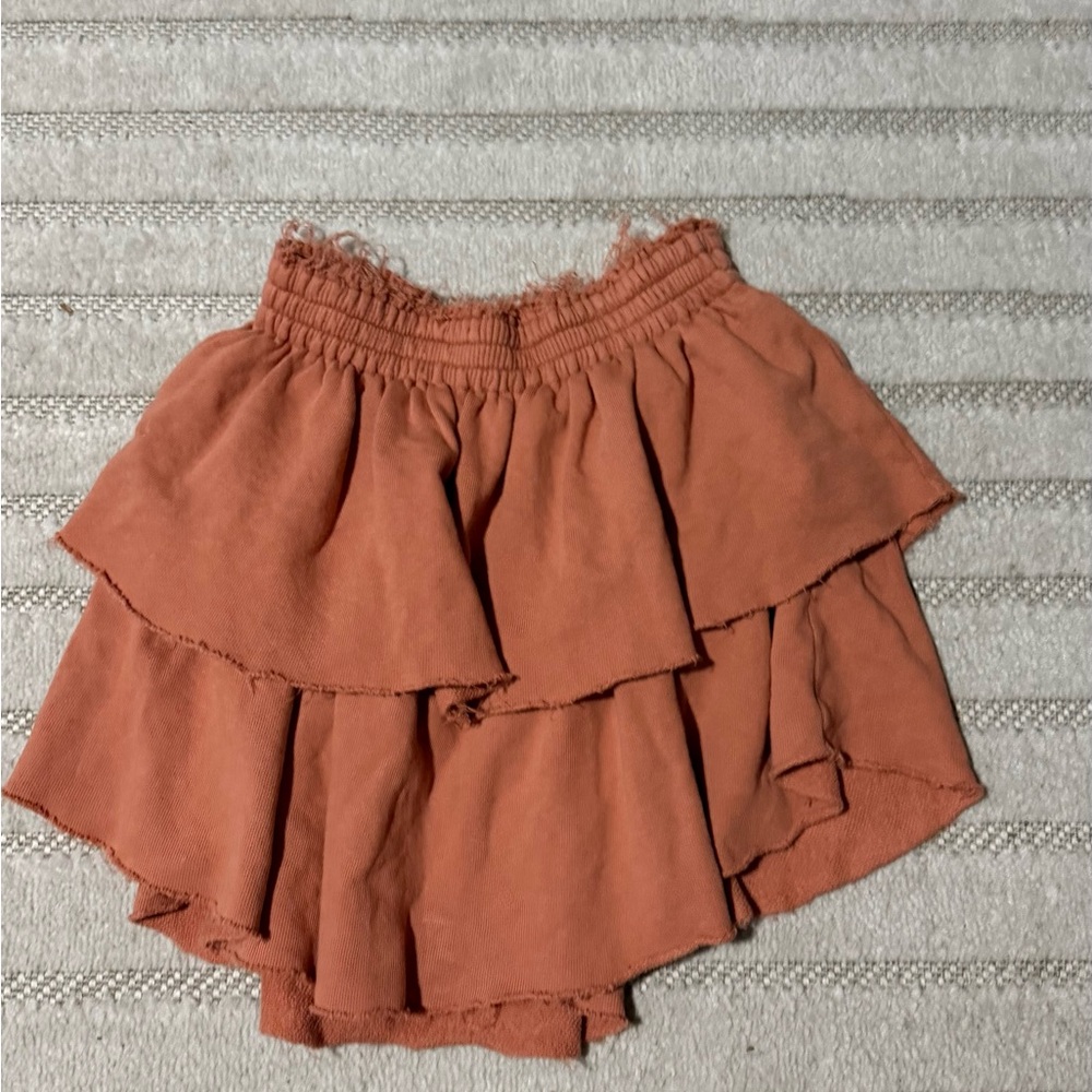 Aerie Terracotta Smocked Skirt